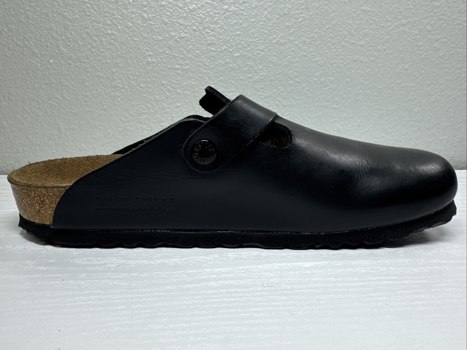 Birkenstock Boston Leather Black Clogs US Size 8-8.5 Women’s – Used – See Pics!