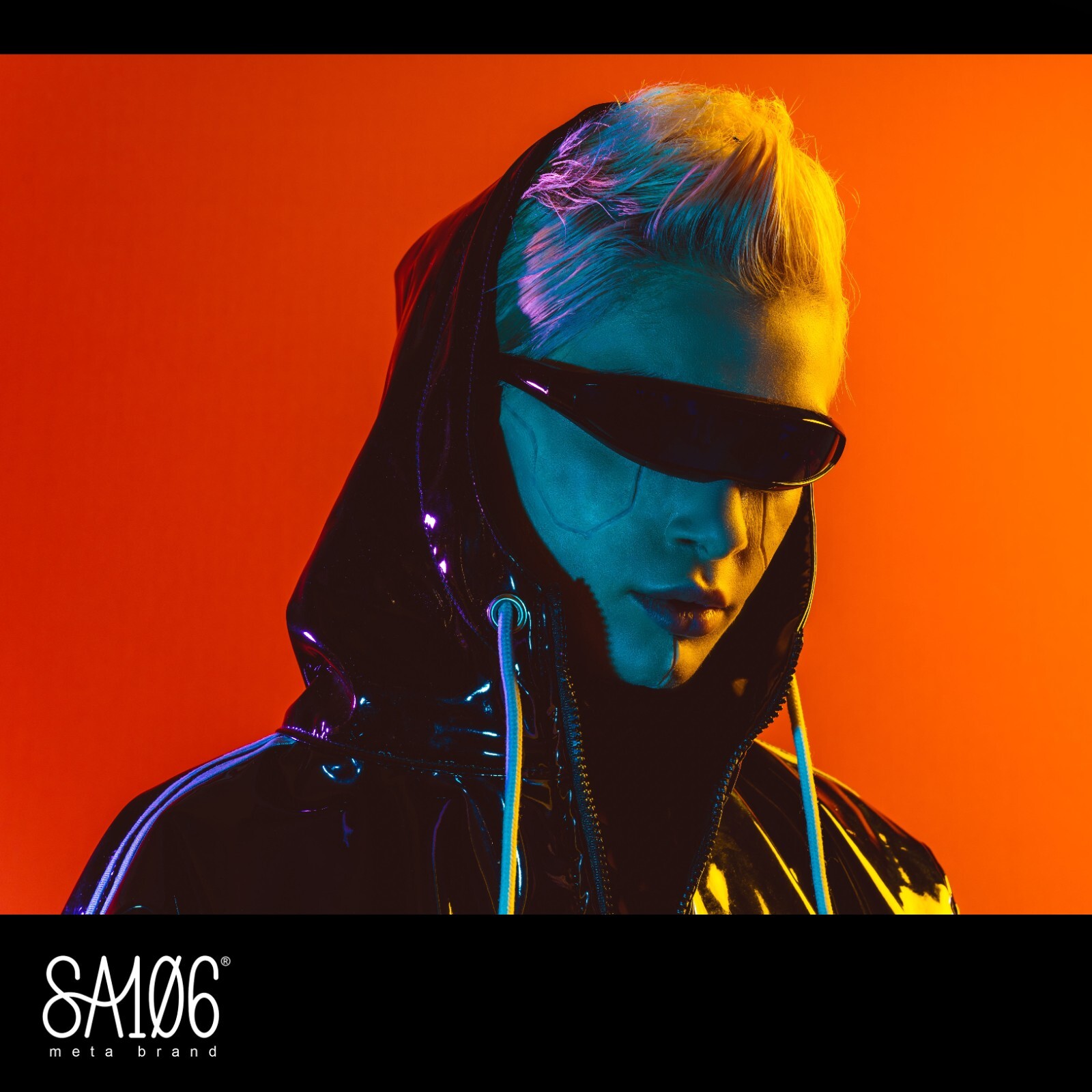 Color Mirror Lens Monolens Cyclops Robotic Futuristic Narrow Punk Sunglasses