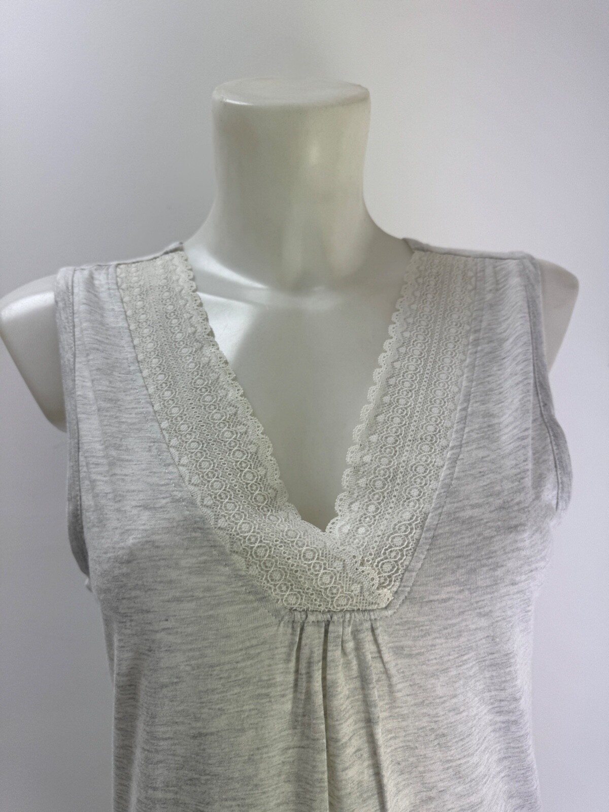Ladies New Ex Matalan Lace Neckline Cotton Blend Nighty S M L XL