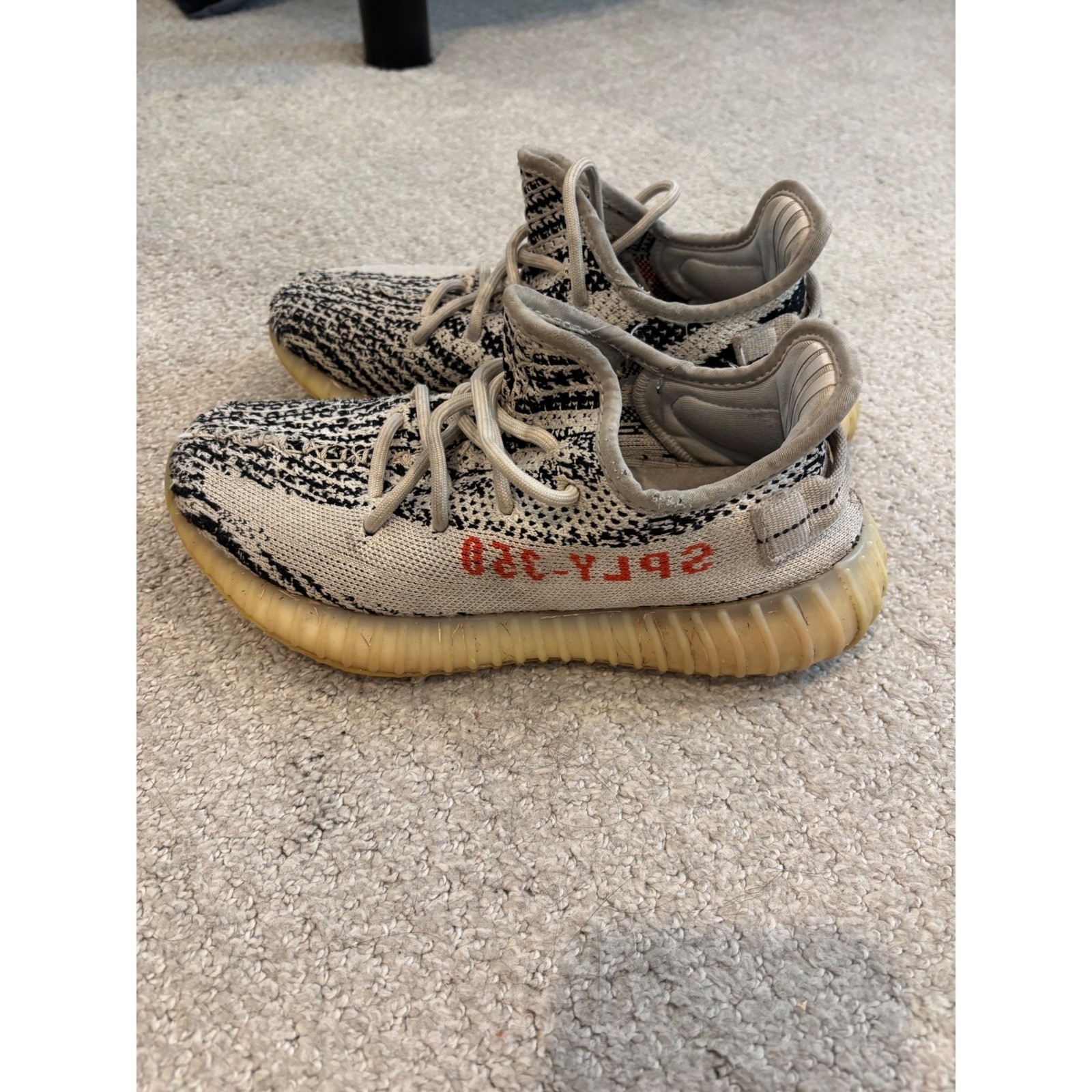 Adidas Yeezy Boost 350 V2 Zebra White Black CP9654 Mens Sneakers COA w/ Box