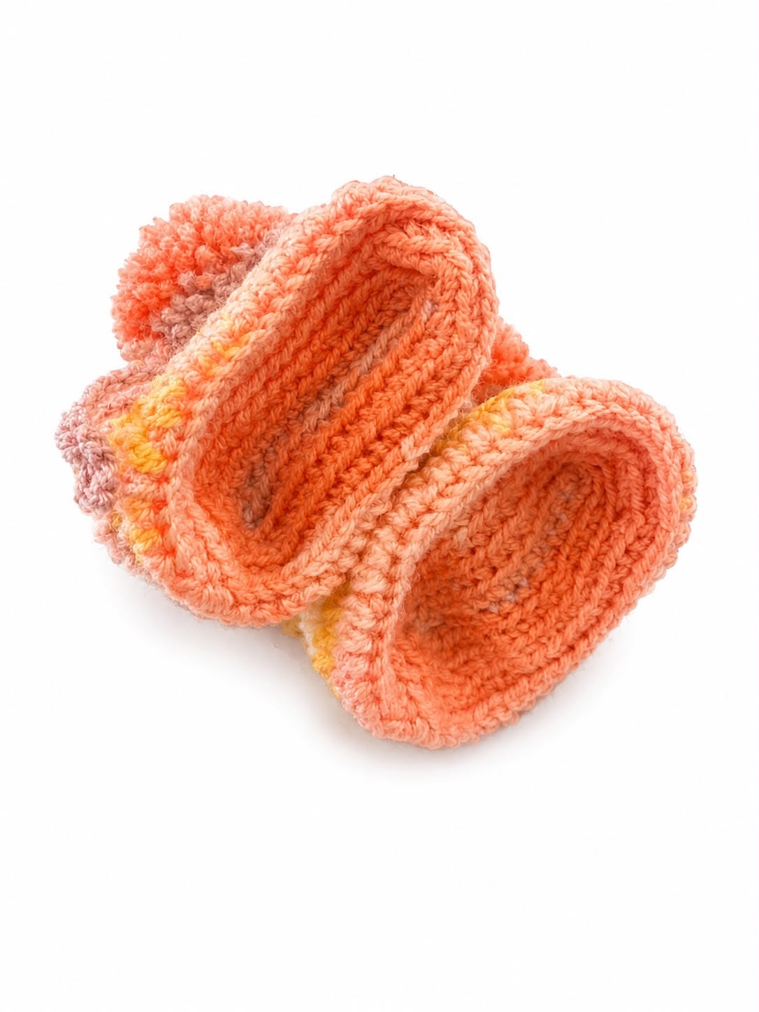 4 Pairs Handmade Baby Booties Crochet Pom Pom Newborn Shoes Gift Set 0-3M