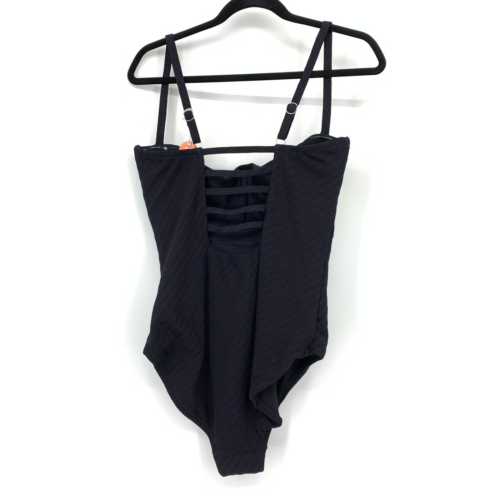 Seafolly Willow DD Underwire One Piece Swimsuit Womens US 12 Black Ladder Back