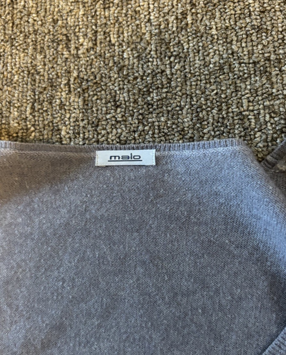 Malo Cashmere Cotton Purple Ombre Sweater