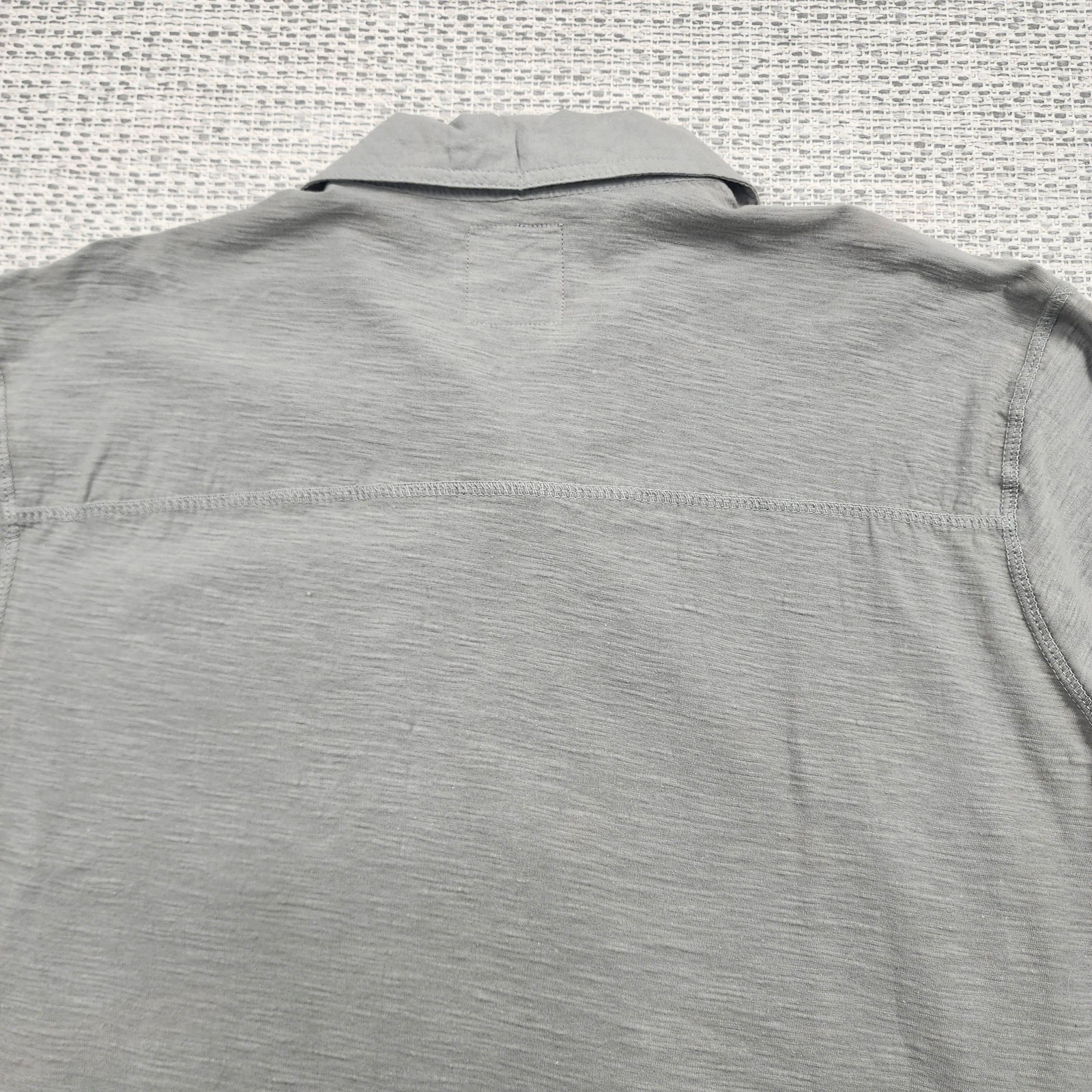 Modern Culture Polo Shirt Mens Large Gray Concrete Wash Pocket Button Casual New
