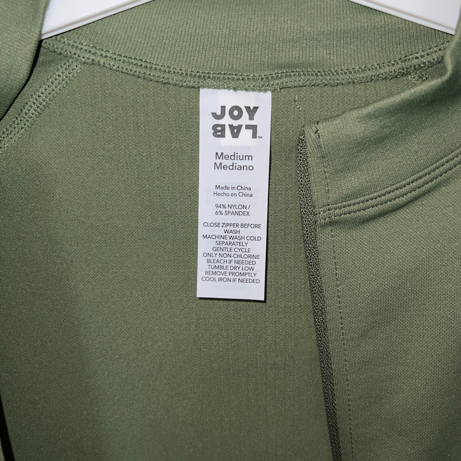 JoyLab Jacket Womens Medium Full Zip Activewear Long Sleeve Tee Moisture Wicking