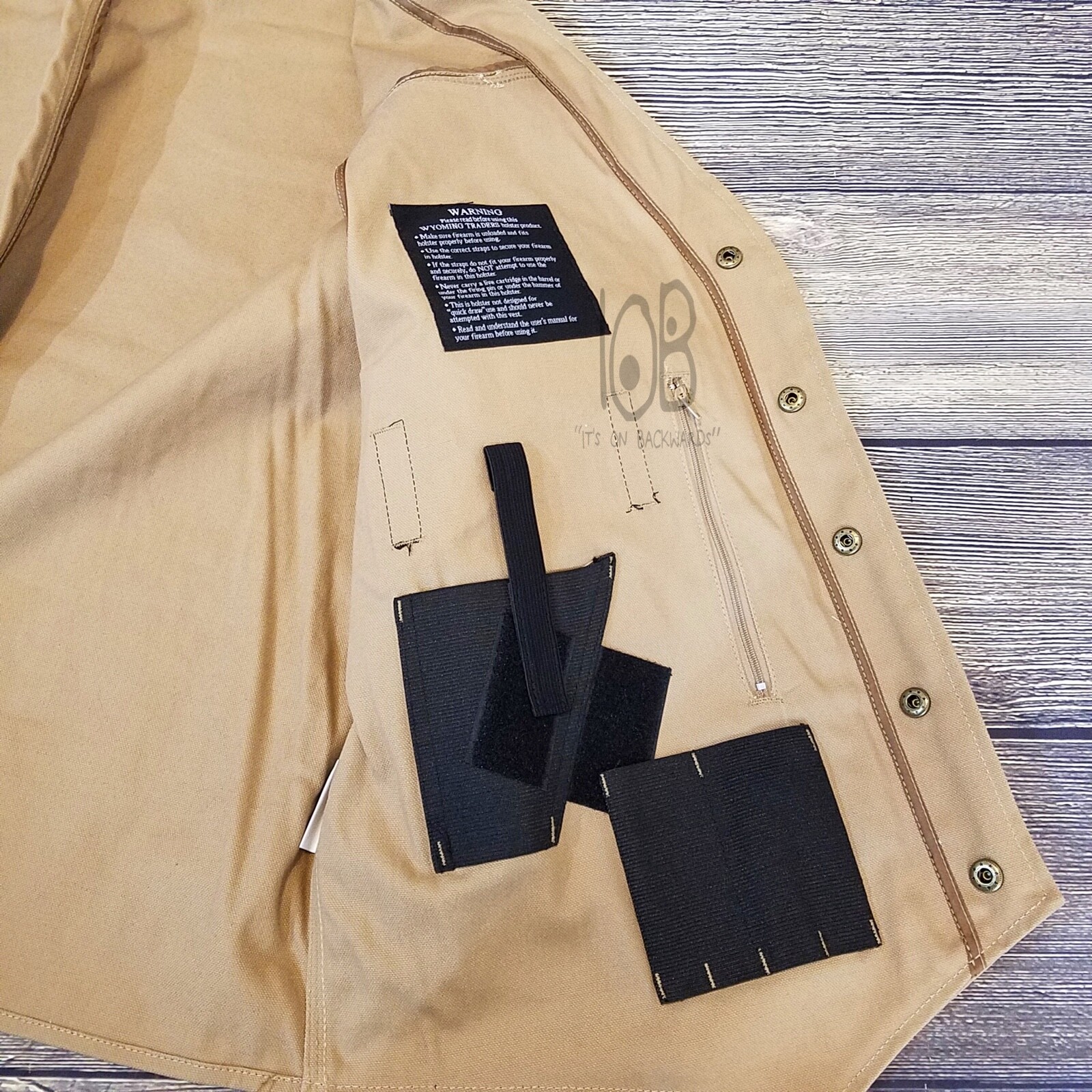 Wyoming Traders Mens Texas Conceal Carry Snap Up Canvas Ranch Wear Vest