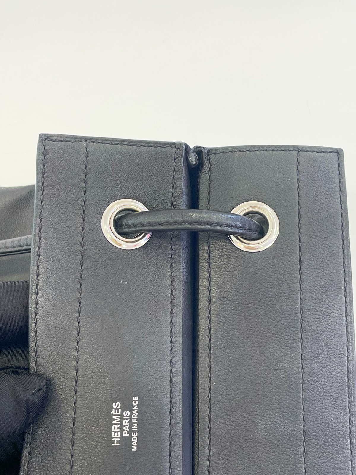Hermes PHW Aline Shoulder Bag Leather Noir