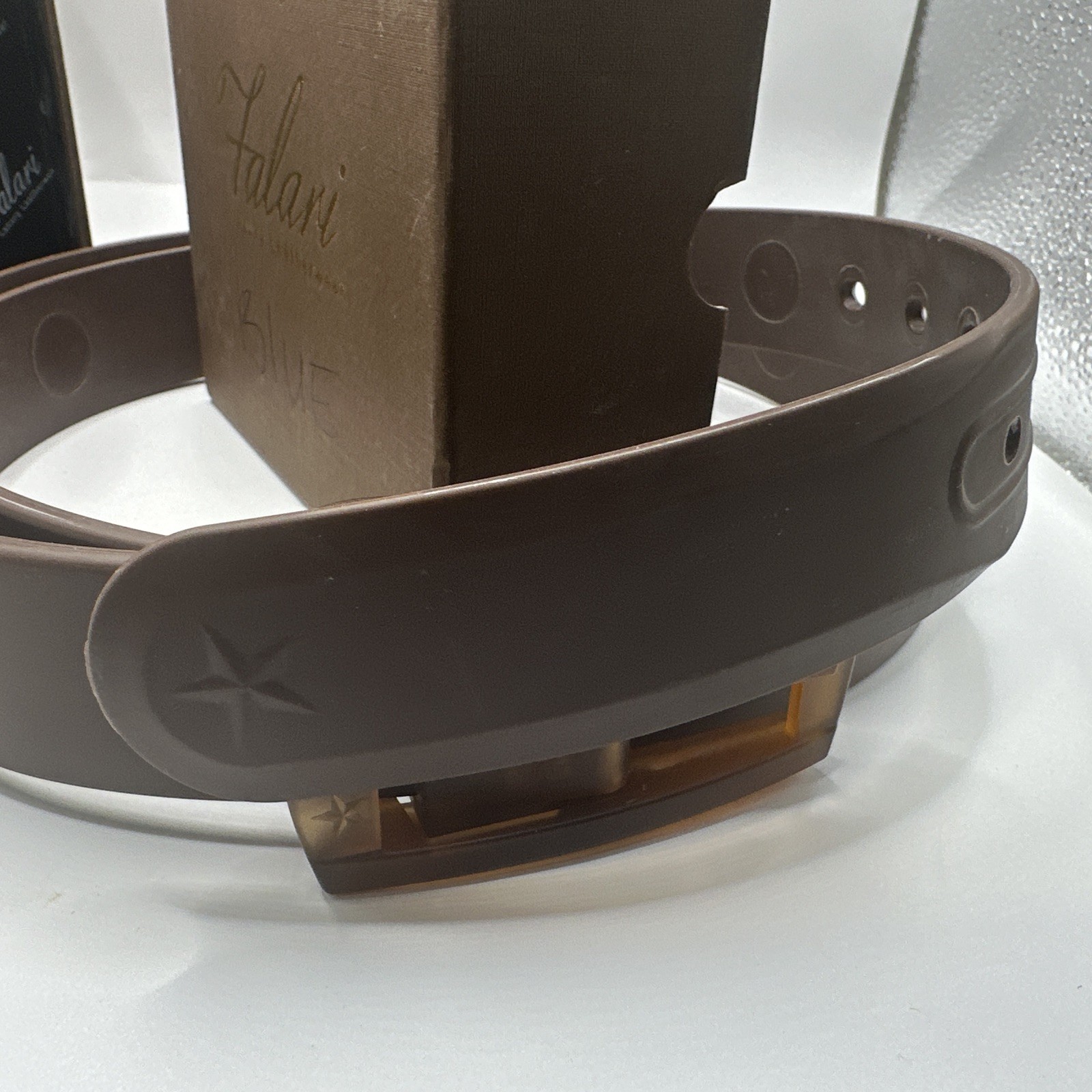 Vintage Falari Brown Silicone Rubber Belt Golf Sport Star Buckle 43-48 Cool