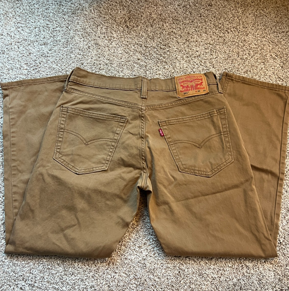 Men’s 541™ Athletic Taper Fit Jeans in khaki brown, size 30×30