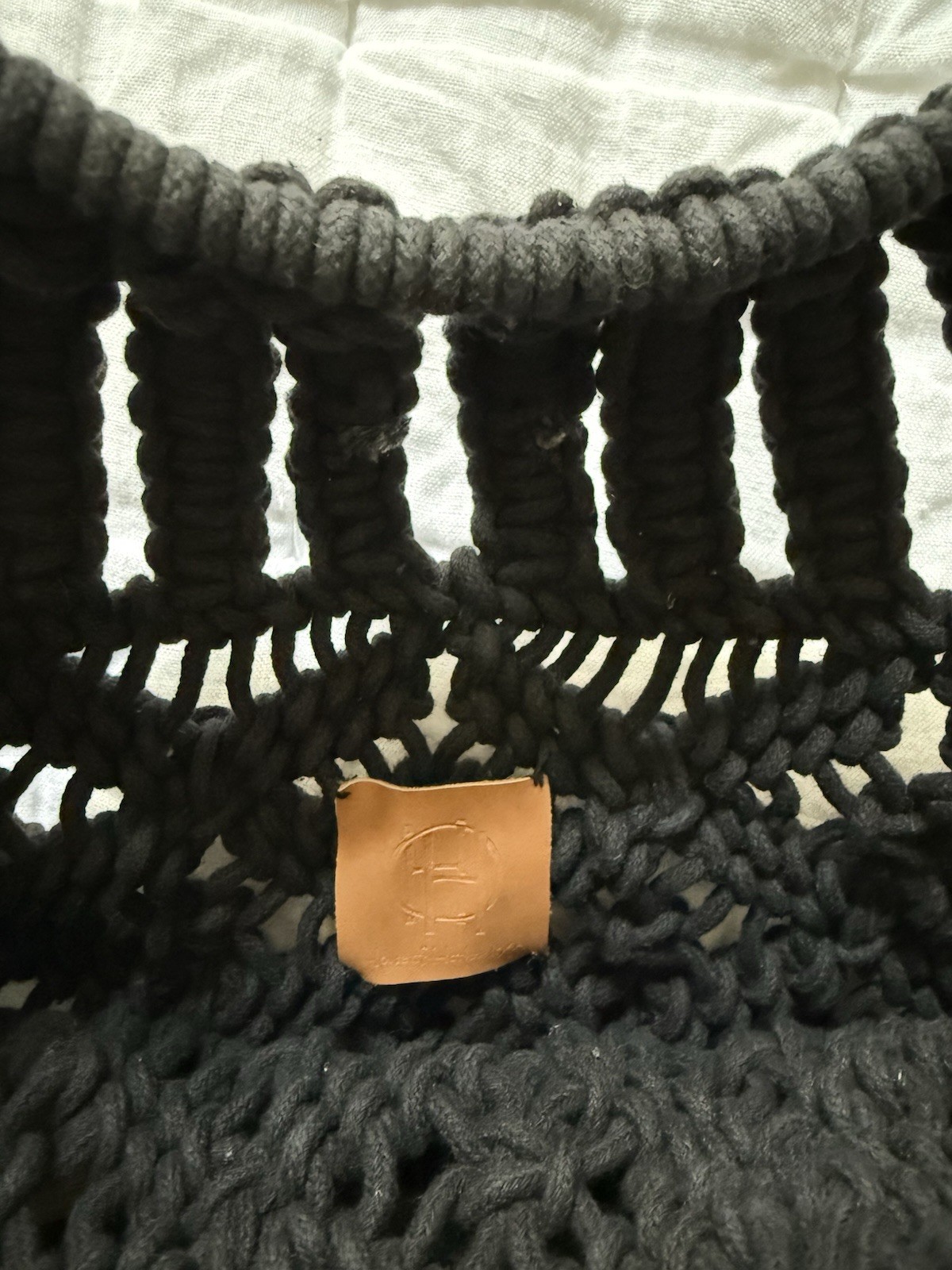 House of Harlow 1960 Knotted Macramé Circle-Handle Quiet Luxury Old Money Status
