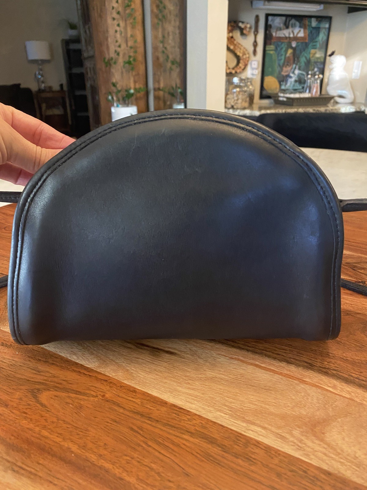 Vintage Coach Kimball Black 9911 Shoulder Crossbody Taco Moon Half Circle