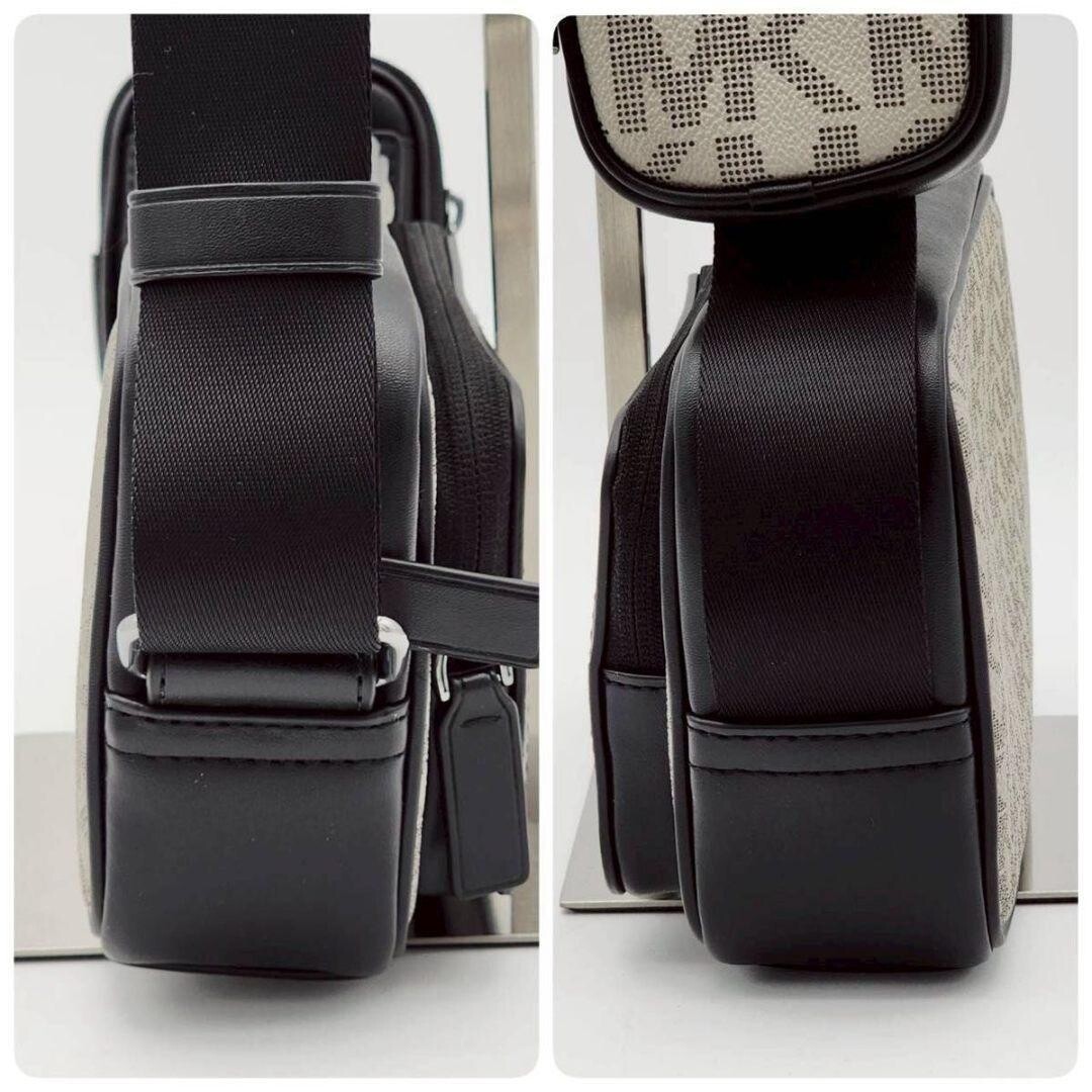 Michael Kors MK Signature Black PVC Crossbody Shoulder Bag Adjustable Strap