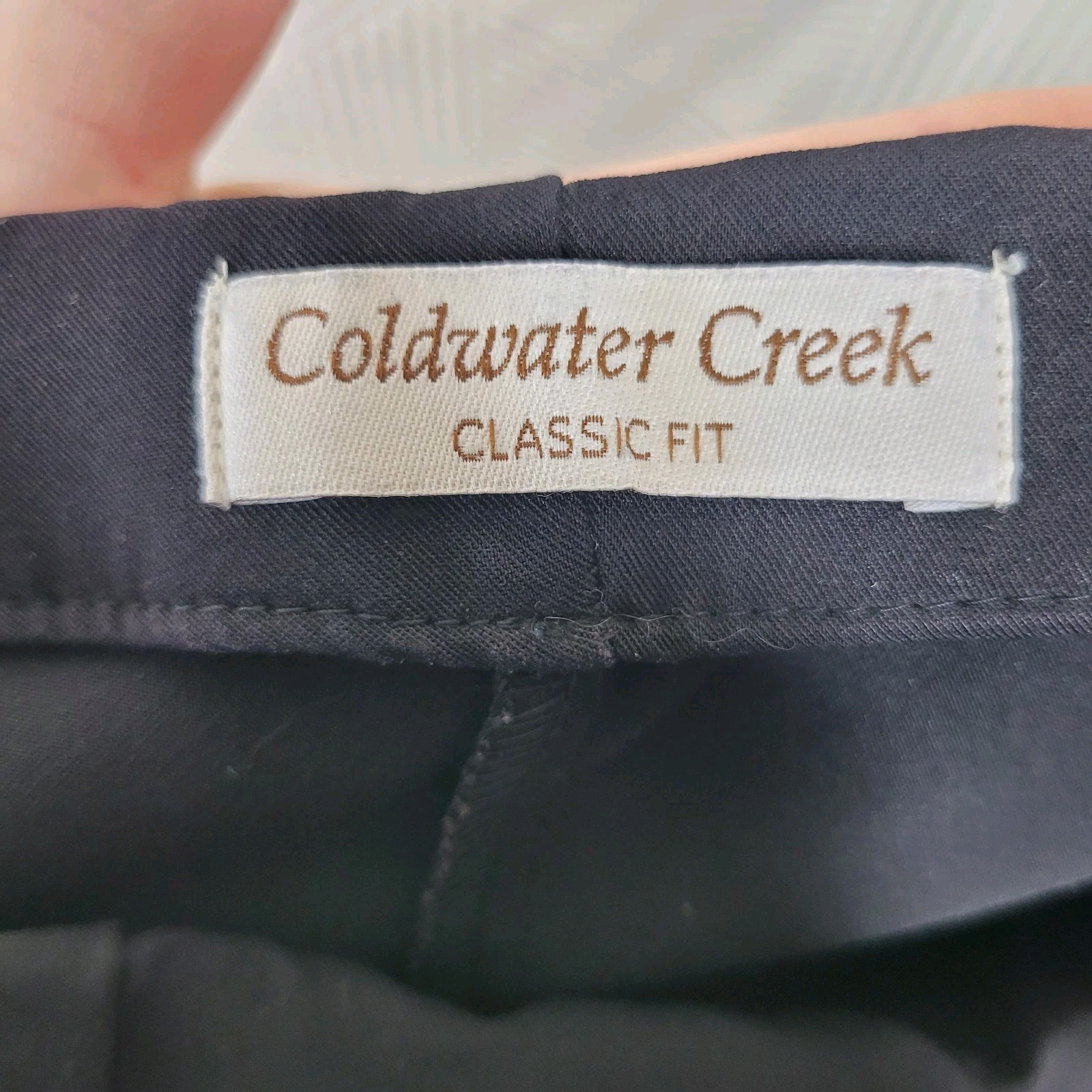 Coldwater Creek Classic Fit Trousers High Rise Pants Size 16 Casual Black career