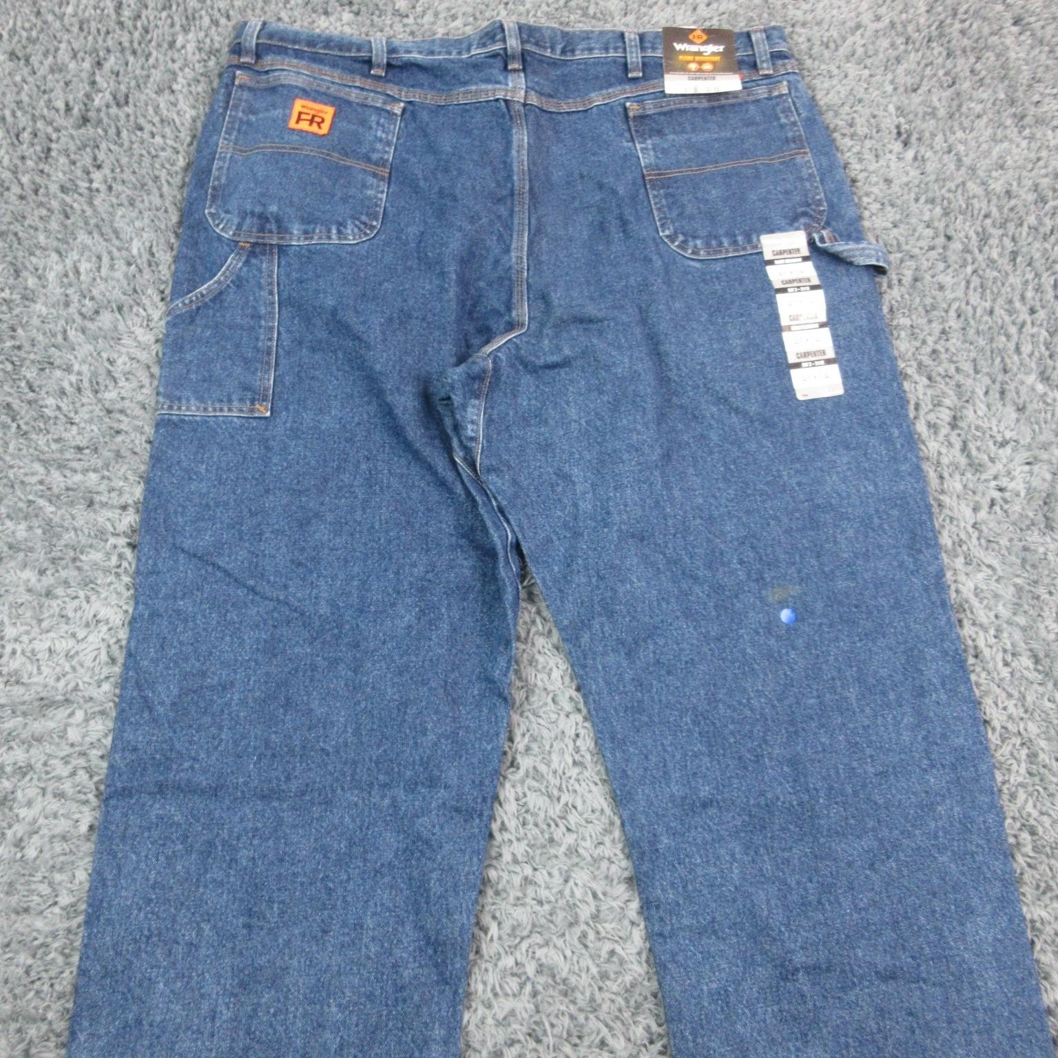 Wrangler Riggs FR Carpenter Jeans Mens 46×34 Flame Resistant Denim NWT 45×33*