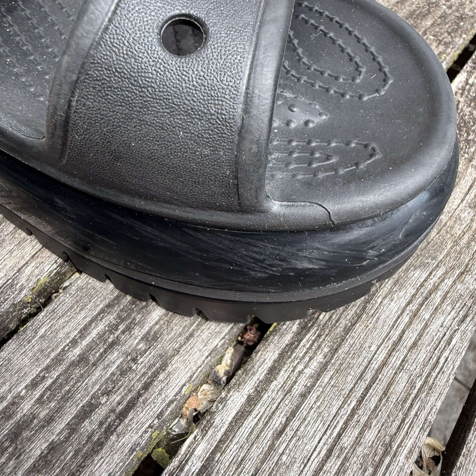 Crocs Classic Mega Crush Sandals Black Platform Chunky Comfort Women’s W9 M7 GUC