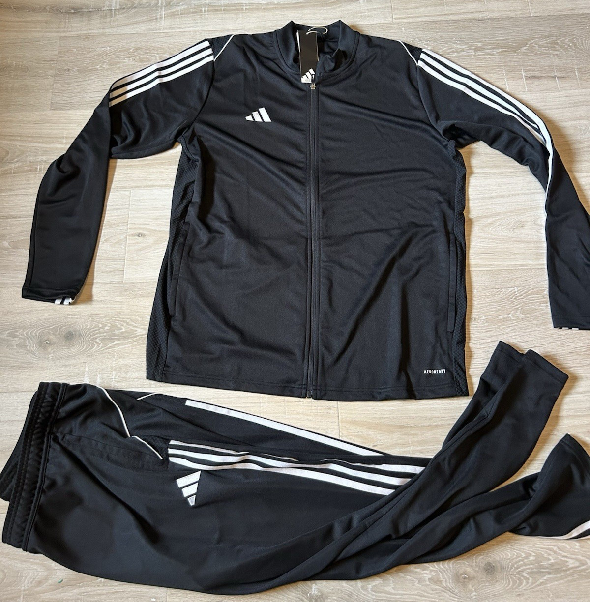 adidas Tiro23 Competition Fire Set Top Bottom Mens Bird Black Track Suit