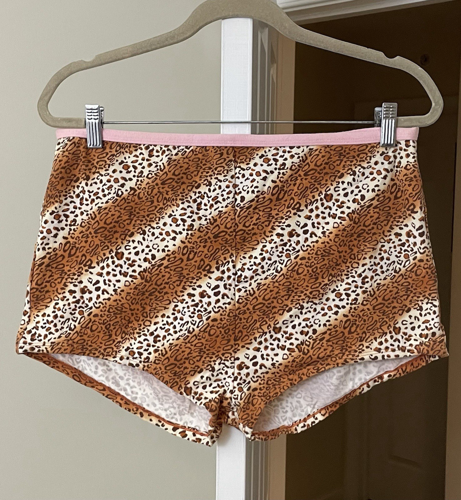 Sand N Sun Swim Bikini Bottom Boyshorts Leopard Vintage 90’s Women’s 1X Plus