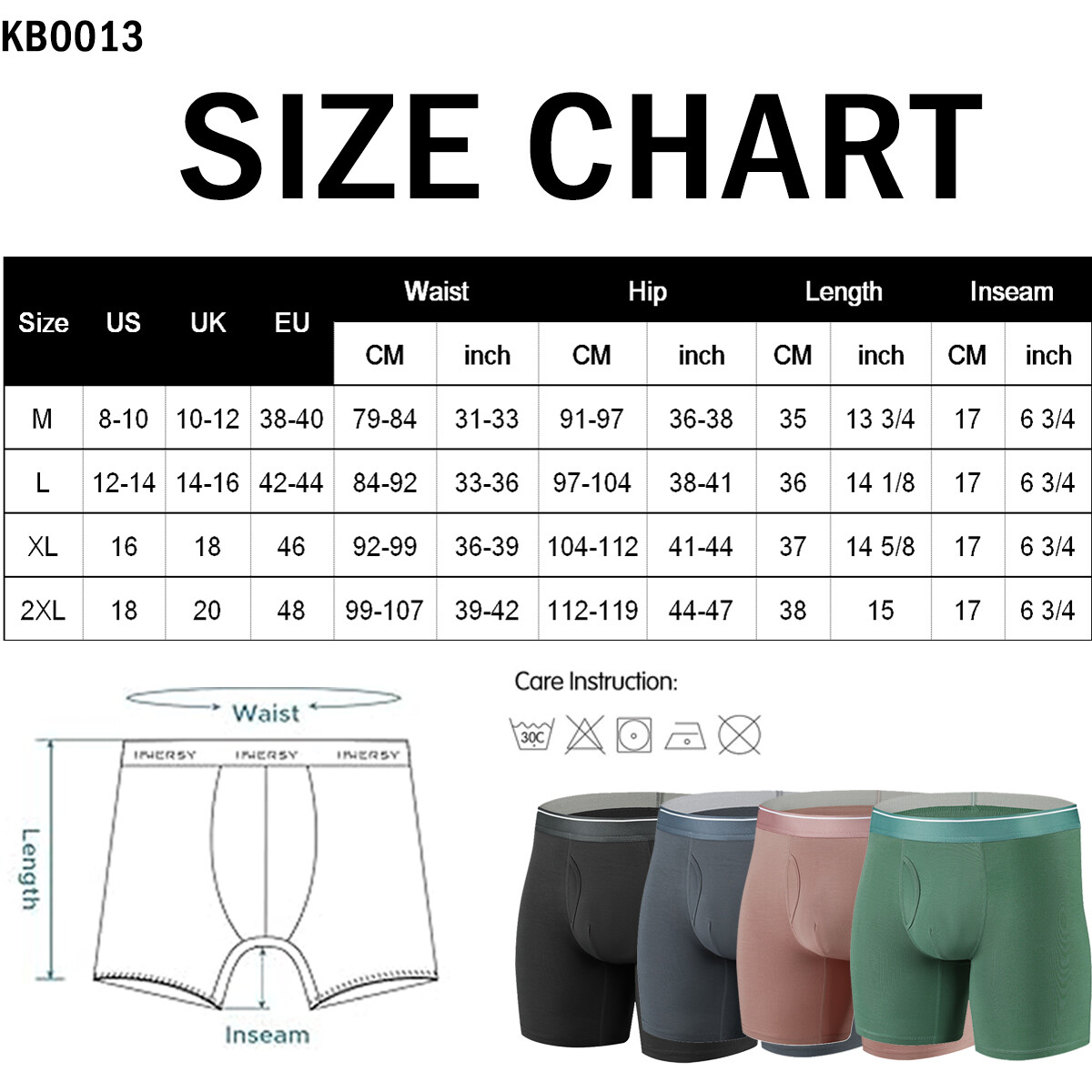 Men’s Bamboo Underwear Boxer Briefs 4 Pack Soft Long Leg Trunks Undies For Men