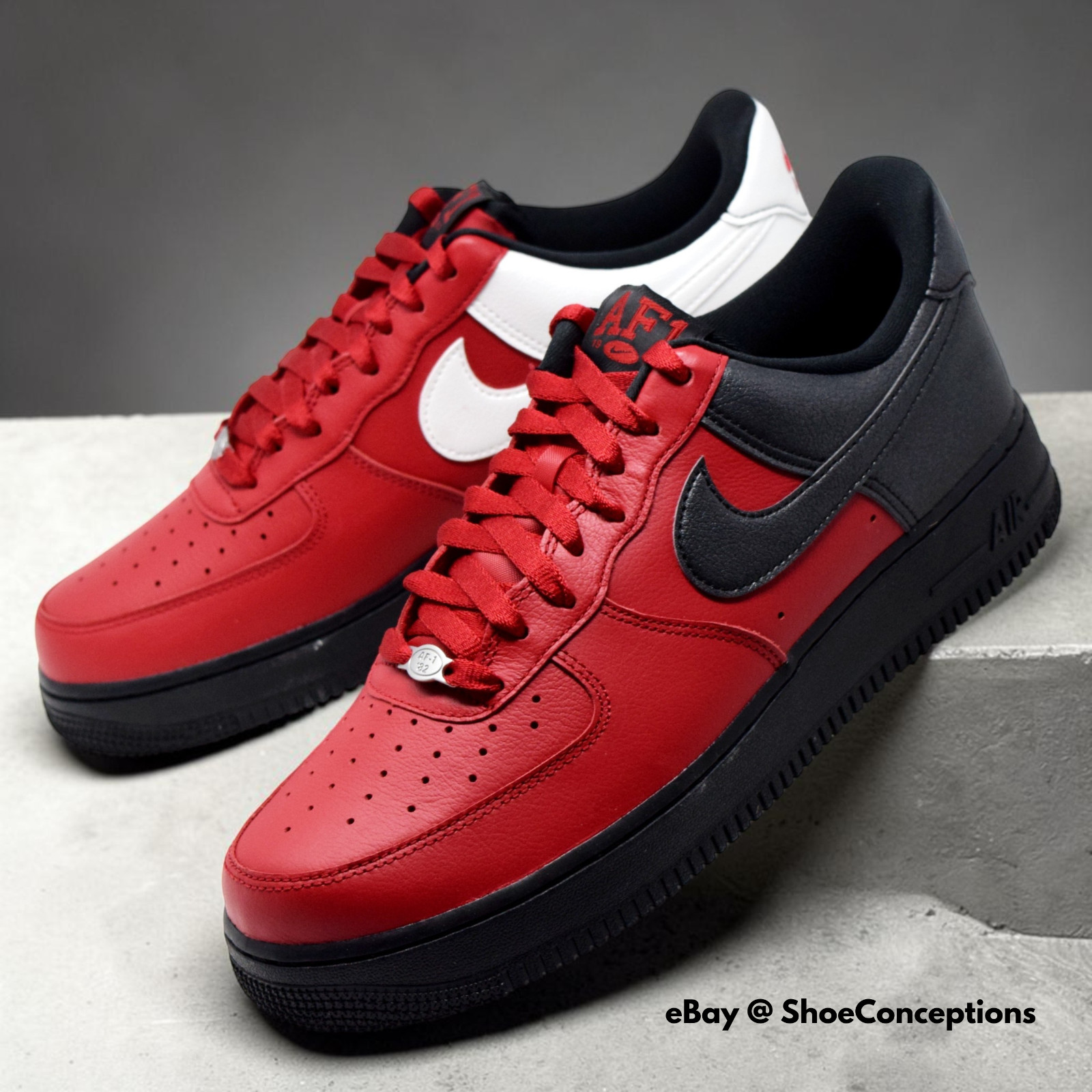 Nike Air Force 1 ’07 LV8 Shoes Gym Red Black White IB6847-600 Men’s Sizes NEW