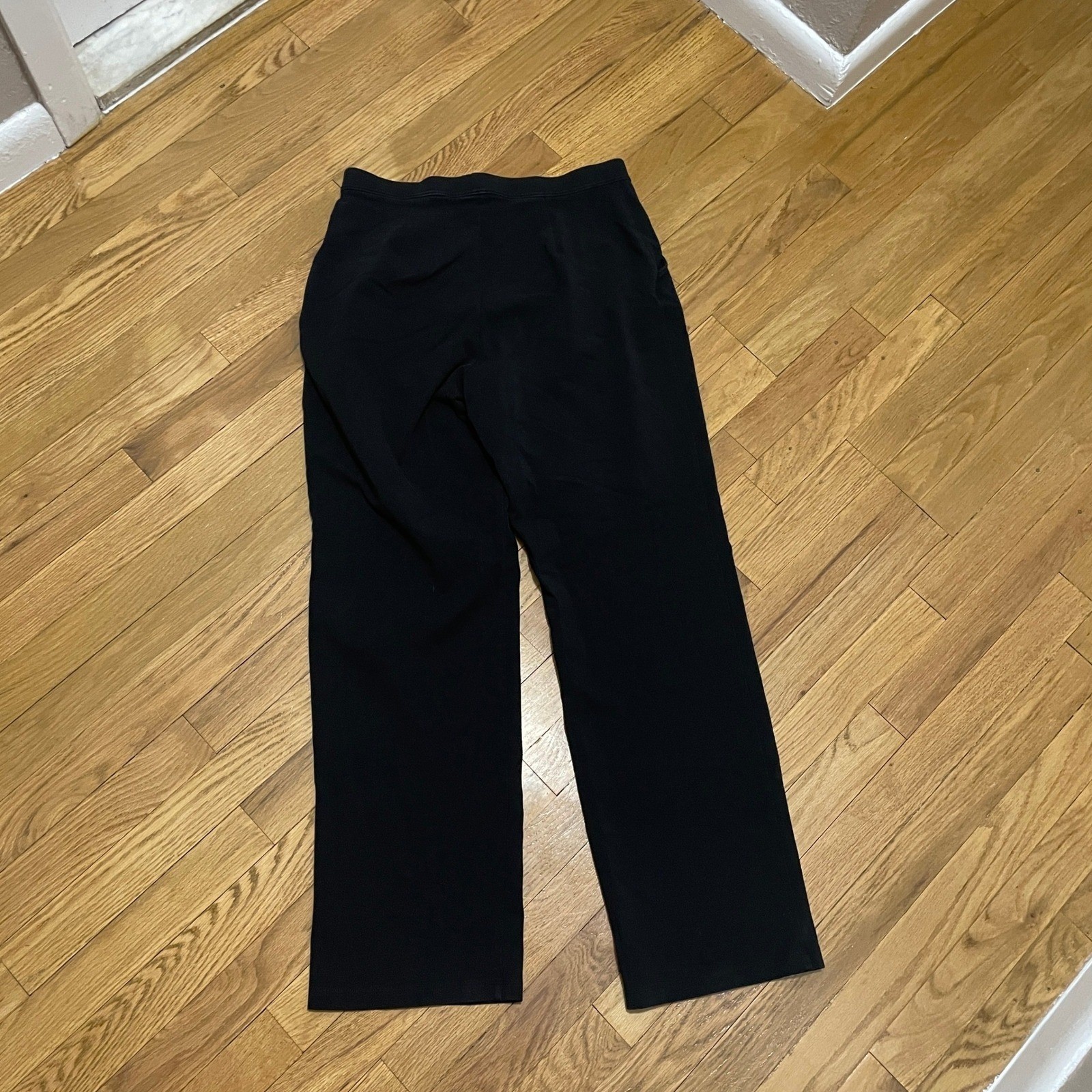 LL Bean Perfect Fit Pants Women’s Medium Regular Black Cotton Lycra Straight Leg