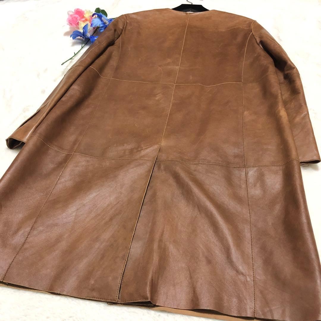 MAX MARA Womens Melting Lamb Leather Jacket Brown Coat Limited Edition Rare
