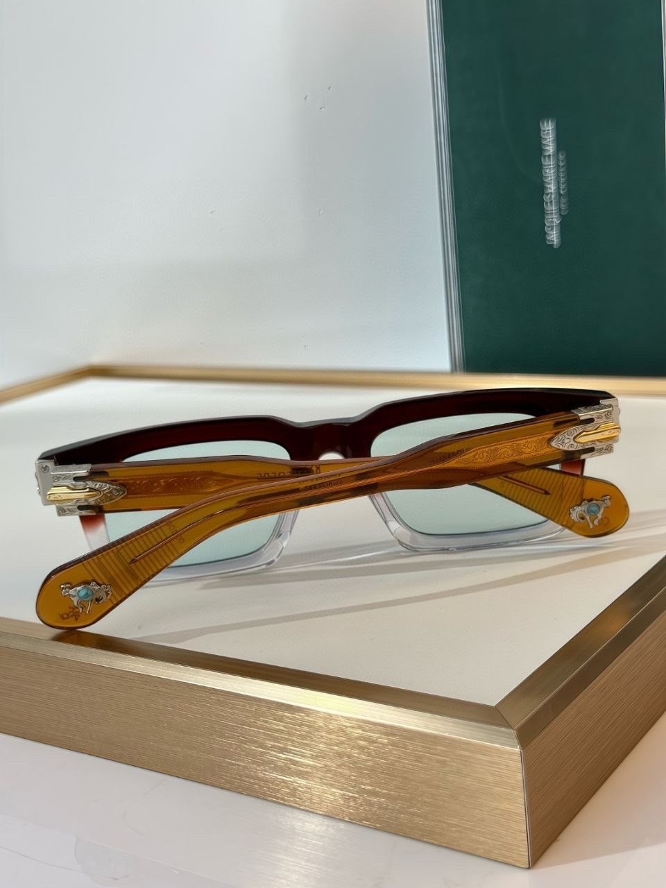 Jacques Marie Mage Belvedere Crystal/Cyan 50-20-146mm Sunglasses JMM Rare