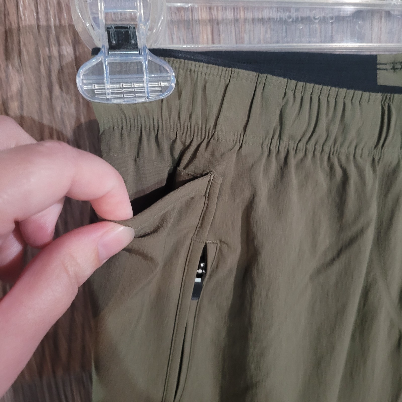 Paskho Utility Hiking Pant Size M x 32 Olive Green Pockets Travel Eco-Friendly