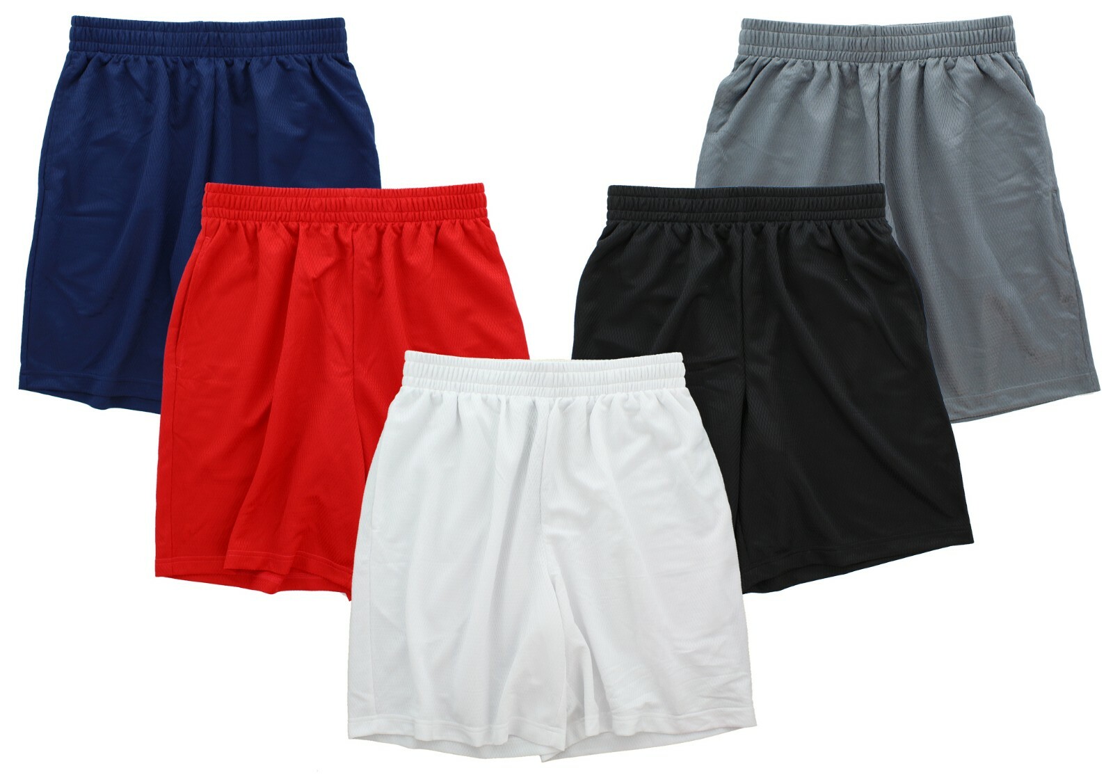 Men’s Gym Basketball Shorts Athletic Workout Active Mesh Short with 2 Pockets