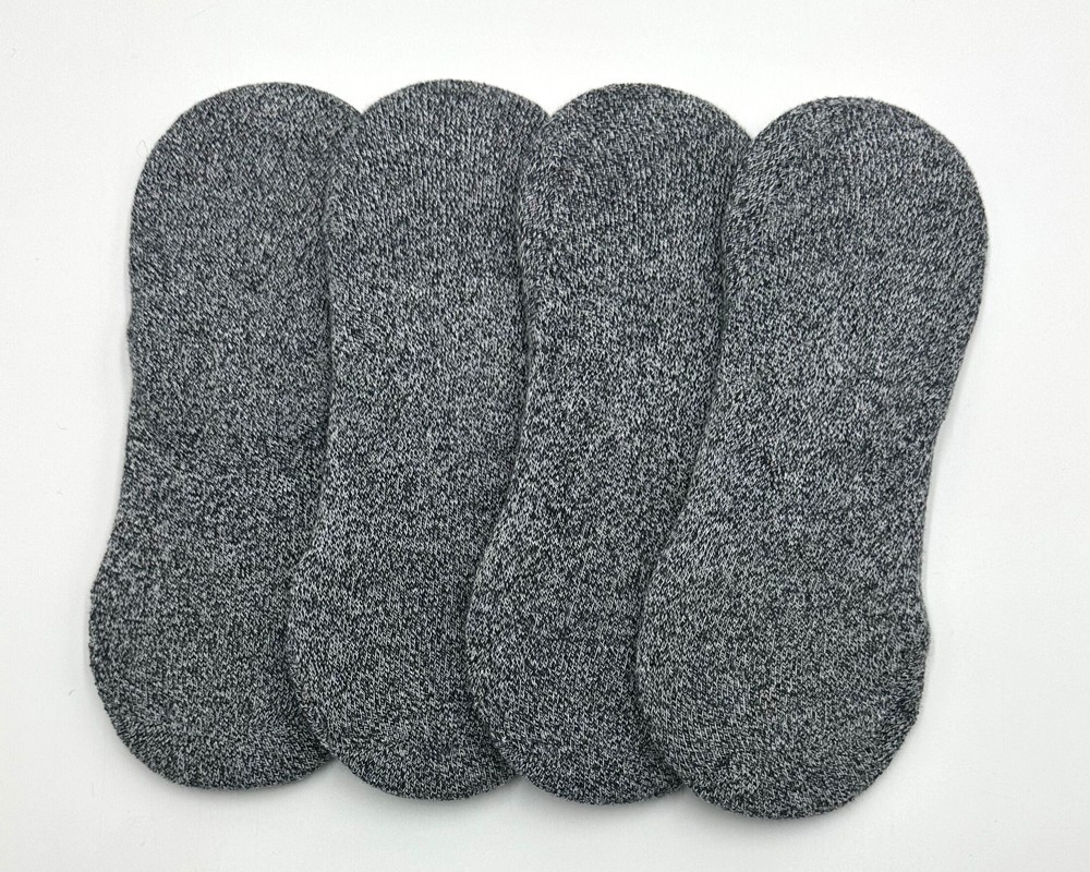 NWT 4 Pairs Men’s Cushion No Show Socks Classic Size Med 6-9 Grey BOMBAS