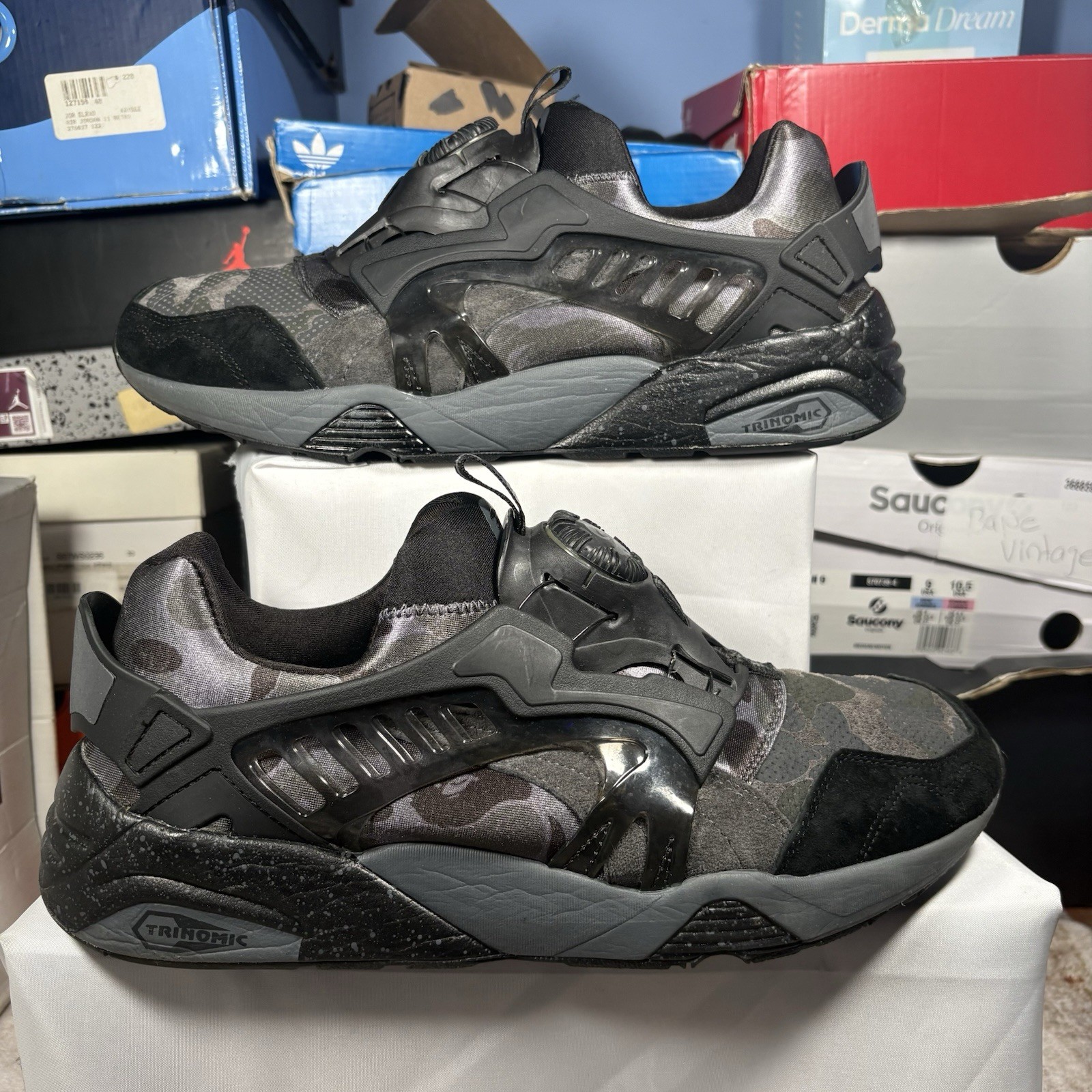 Size 11 – Puma A Bathing Ape x Disc Blaze Black Camo