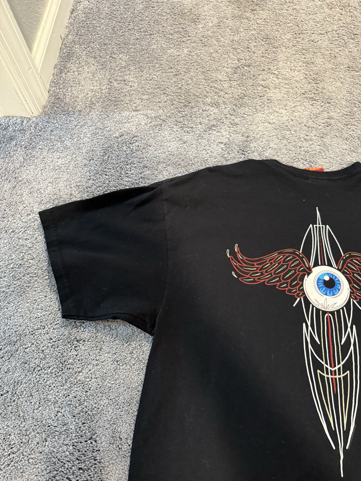 Hot Leathe Legendary Eye Roses Graphic T-Shirt Black XL Vintage Style Streetwea.