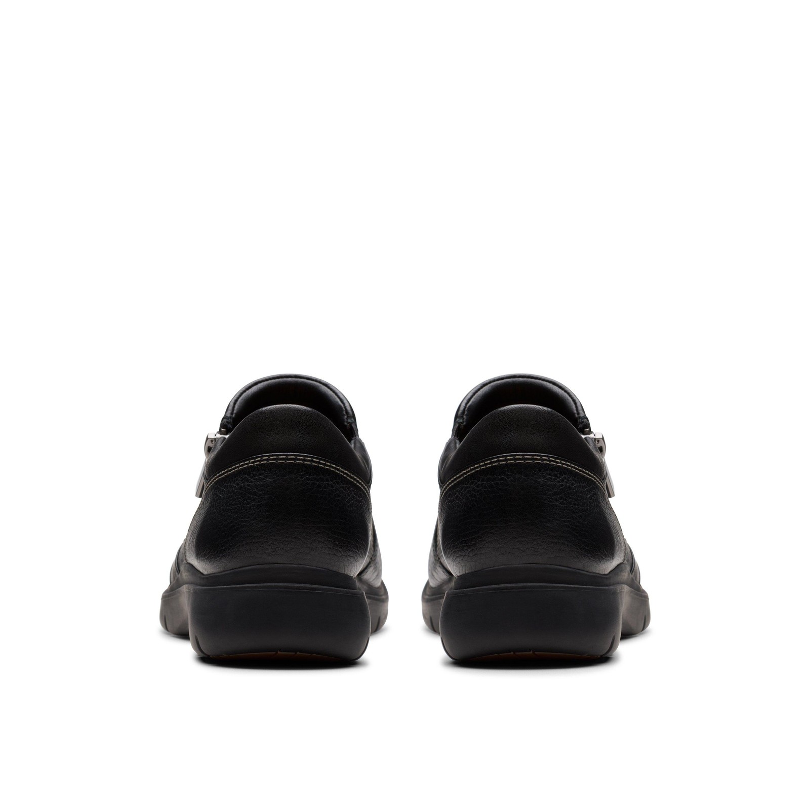 Clarks Womens Certina Pure Black Leather Casual Shoes