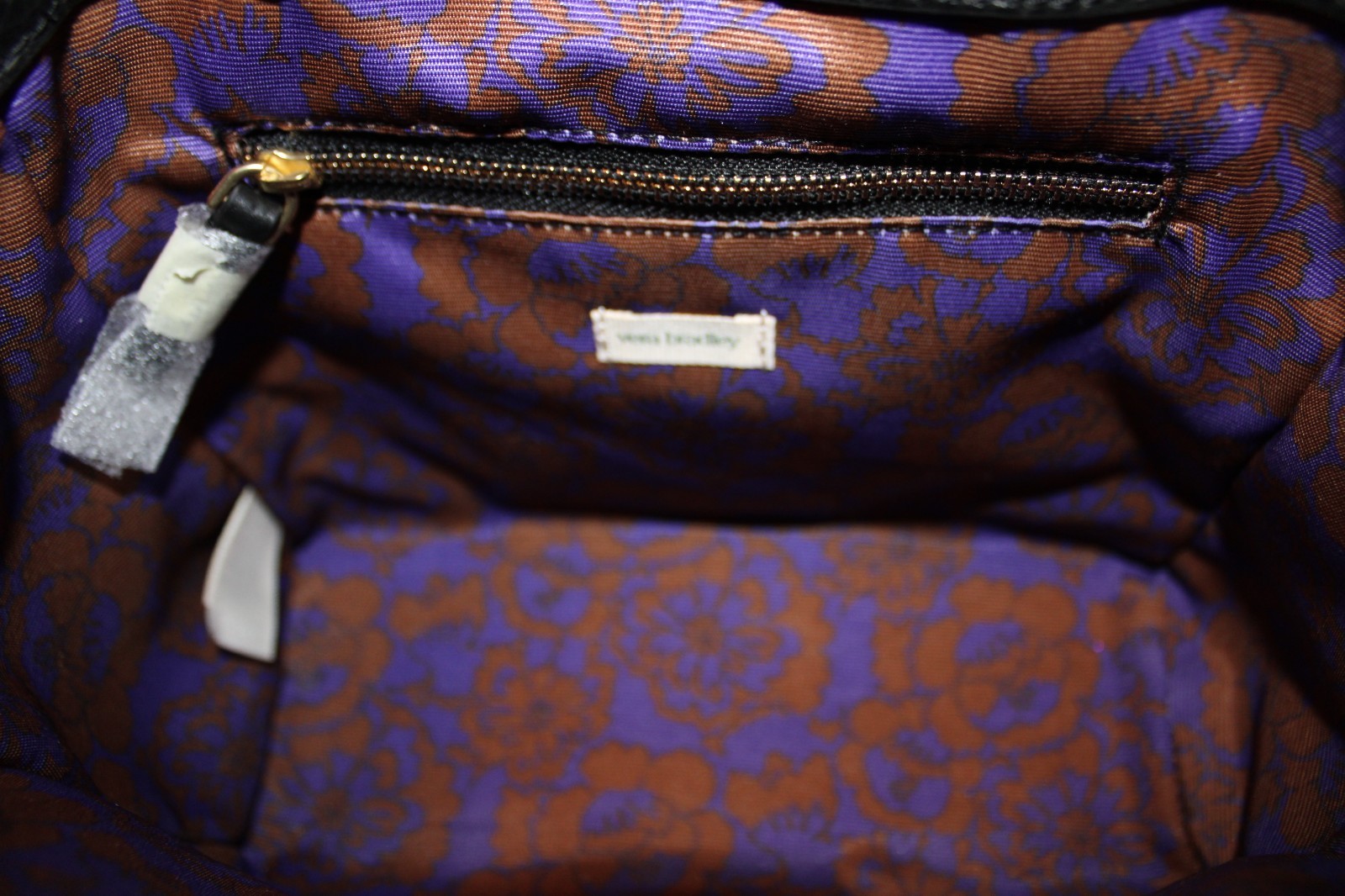 Vera Bradley Mini Hathaway Black Bossanova Bold Sequin Leather Tote, Dustbag NWT