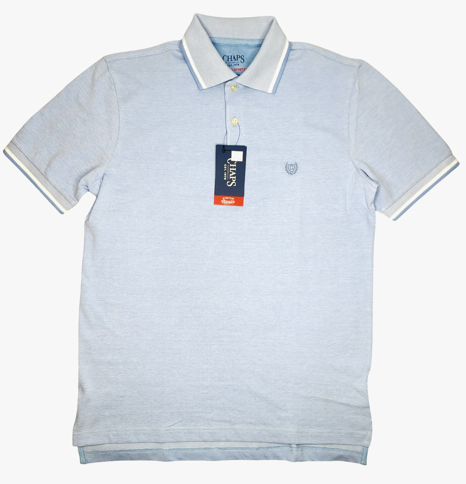 Chaps #11688 NEW Men’s Natural Stretch Birdseye Solid Pique Polo Shirt