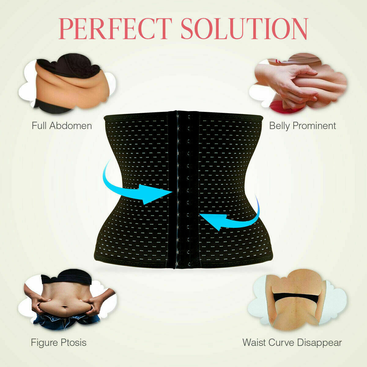 Corset Waist Trainer Training Shaper Body Shapewear Underbust Cincher Tummy Belt