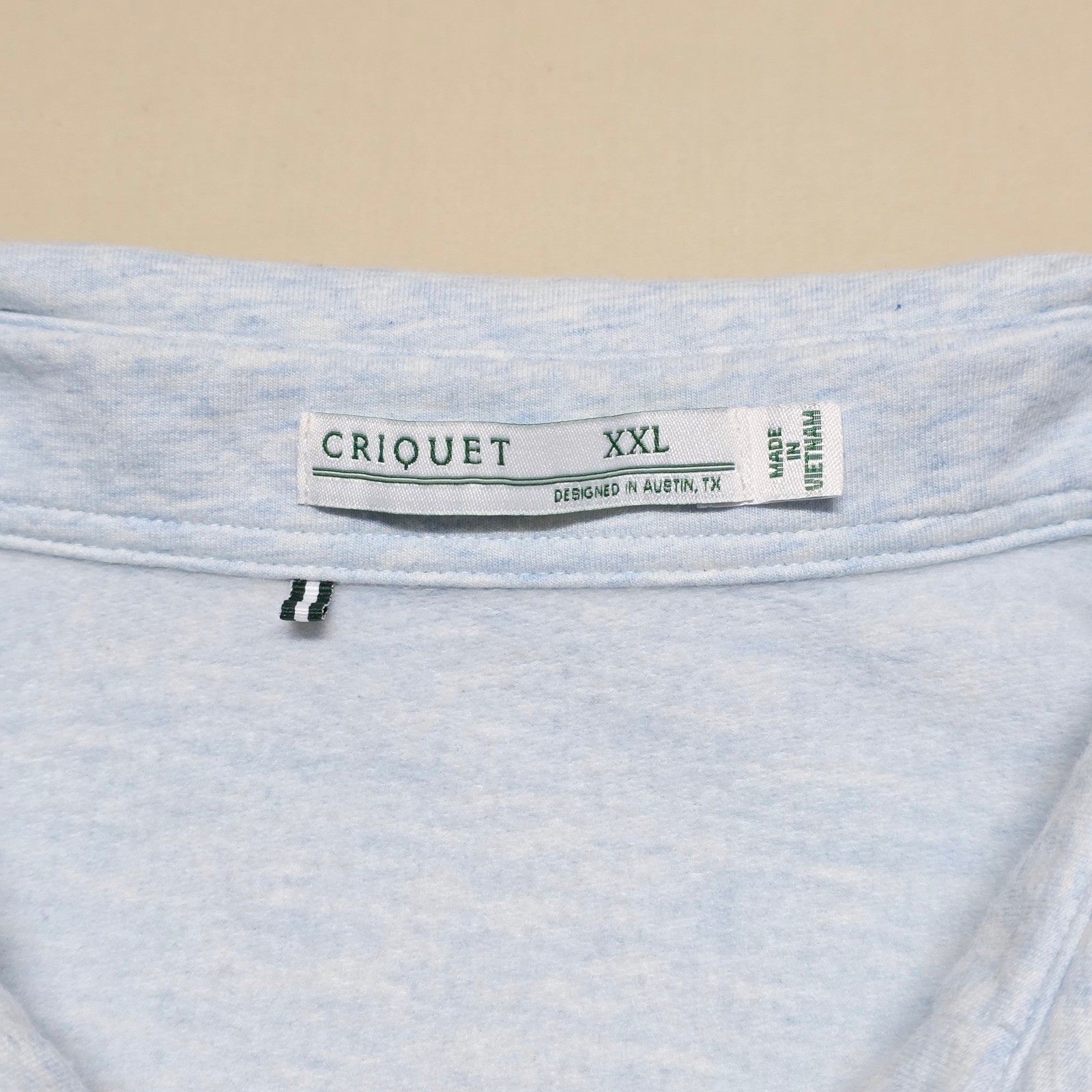 Criquet Men XXL Light Mint Pullover Collared Kangaroo Pocket Casual Sweatshirt