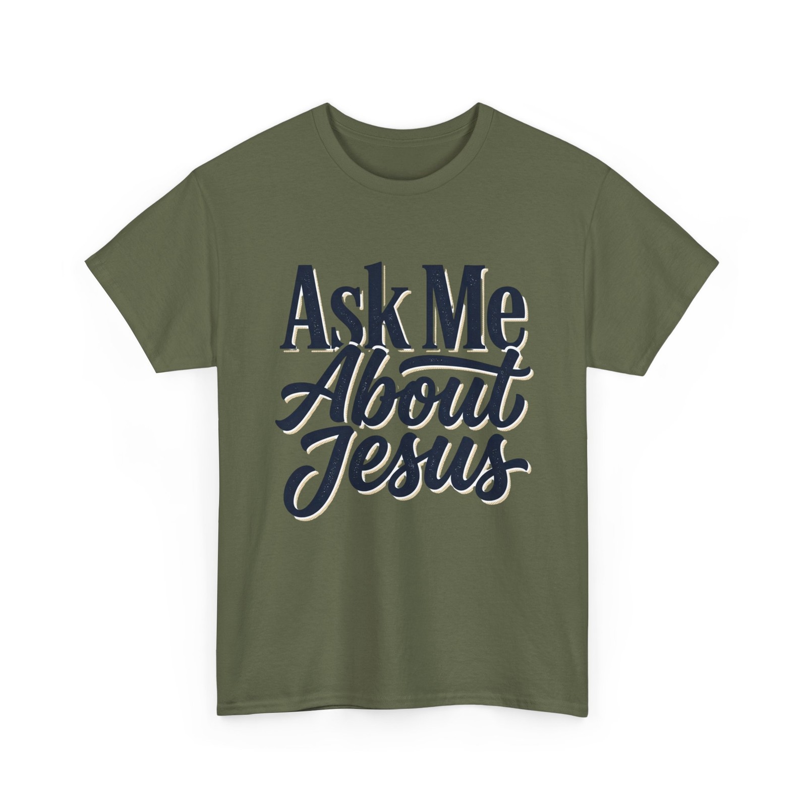 Ask Me About Jesus T-Shirt | Christian Tee | 100% Cotton | Evangelize People