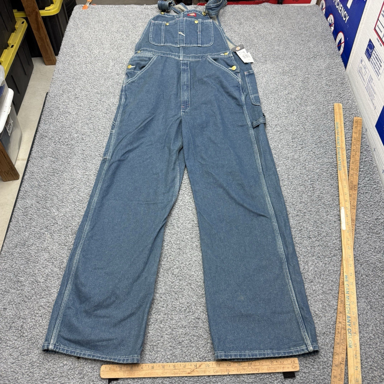 Dickies Bib Overalls Men’s 32×32 Blue Denim Carpenter