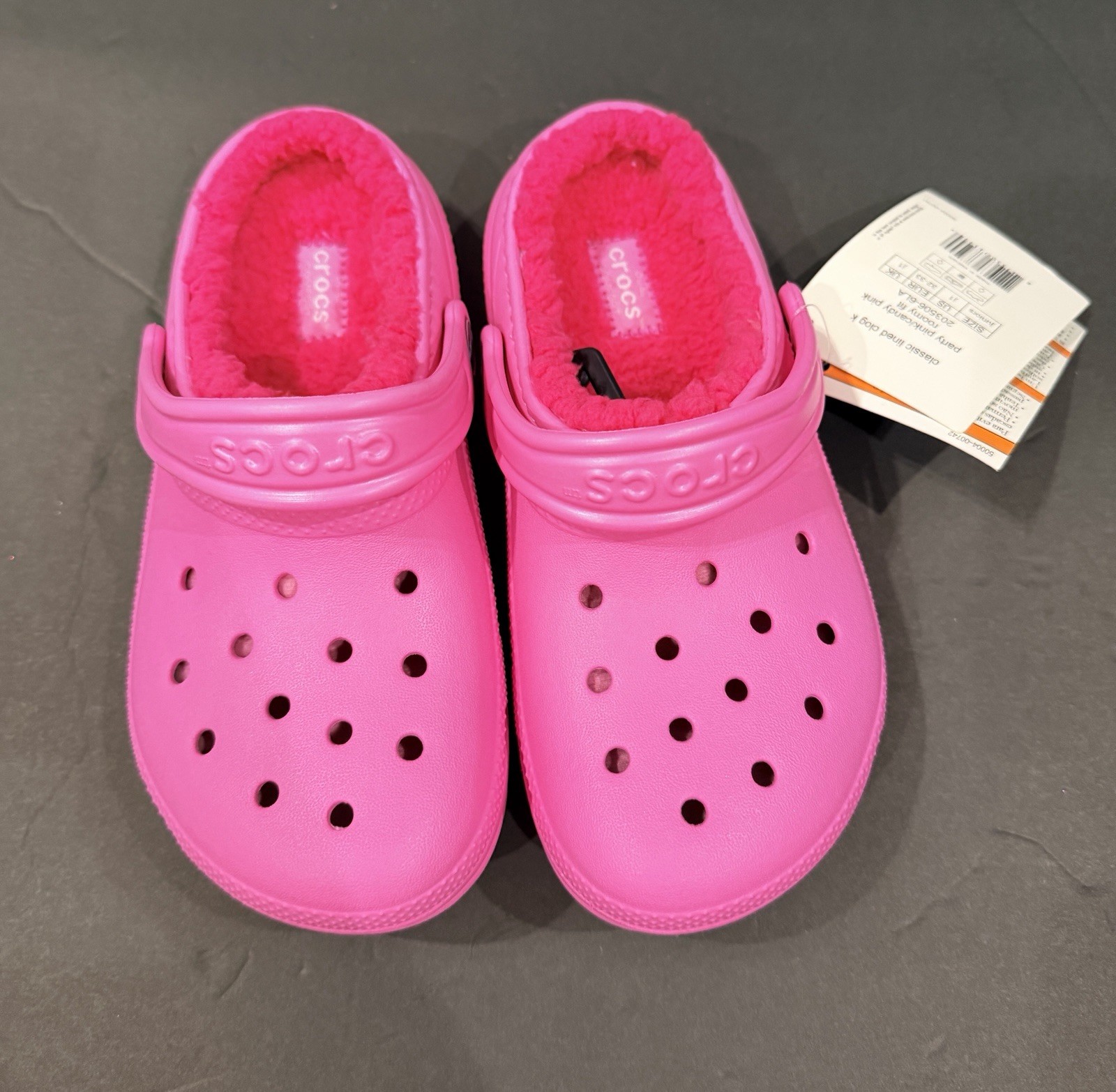 Crocs Kids’ Classic Lined Clog | Kids’ Slippers, Pink, J 2