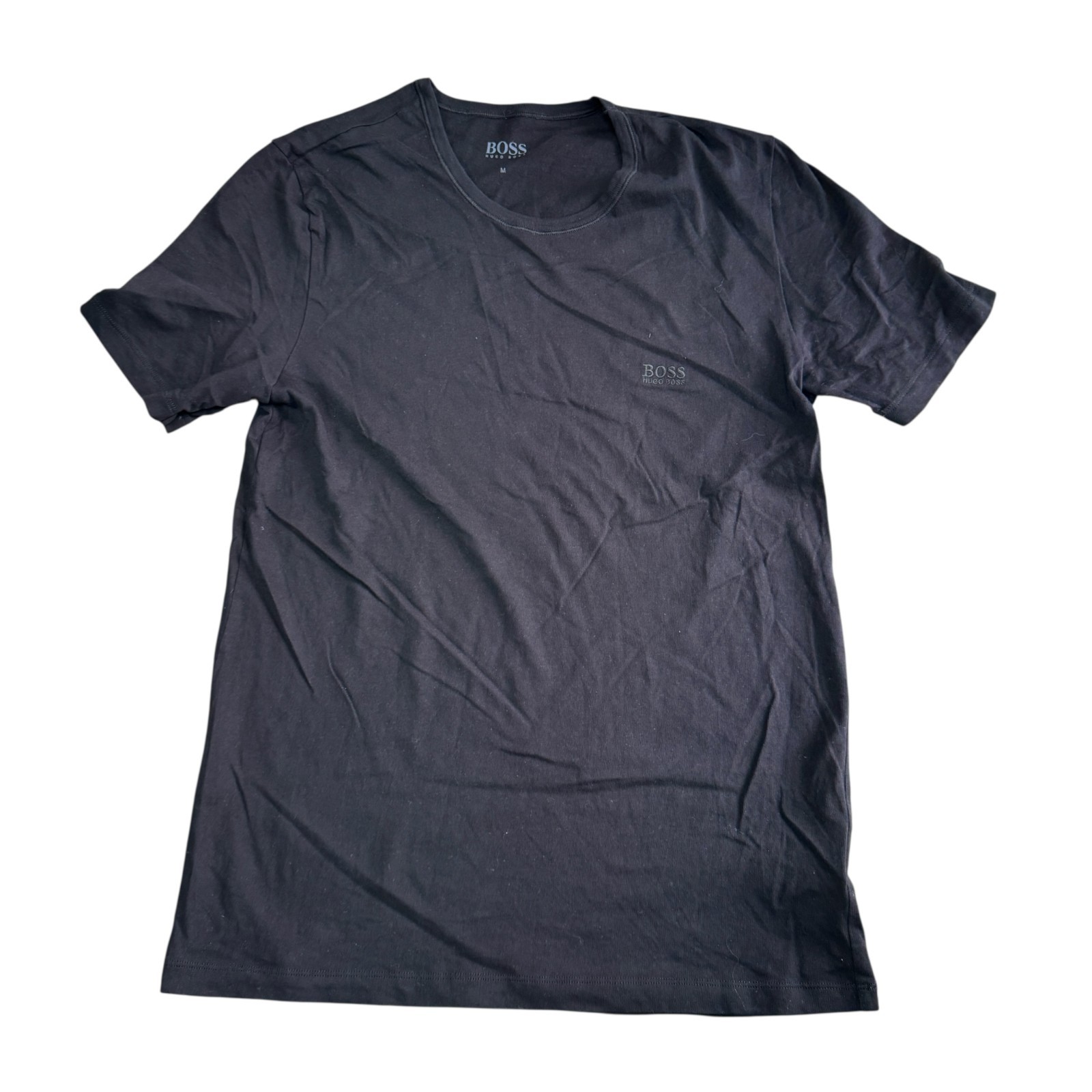 Hugo Boss Mens T-shirt Black Slim Fit Size Medium