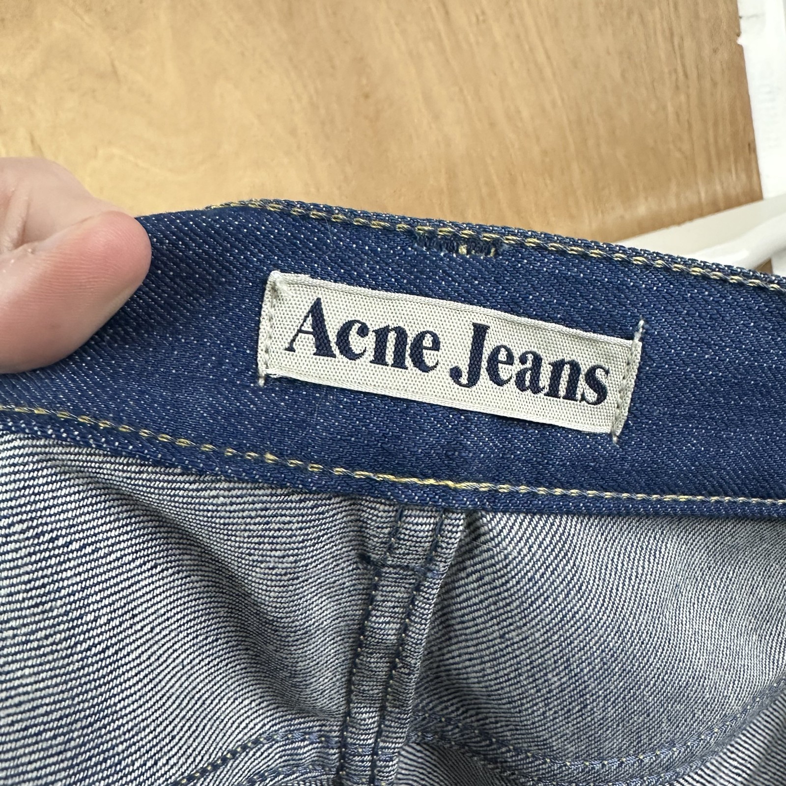 Acne Jeans Mens 30×32 Blue Medium Wash Straight Leg 100% Cotton Denim