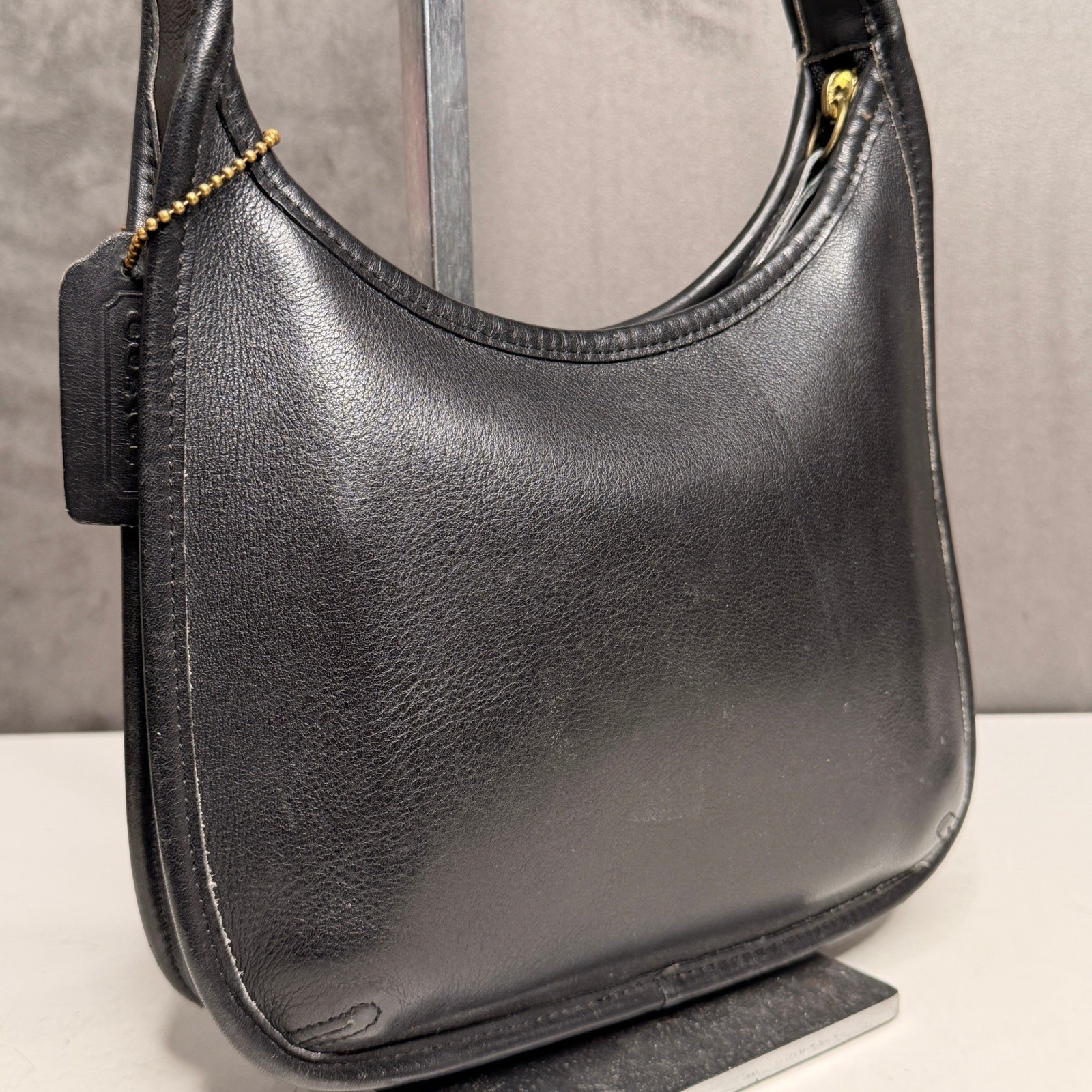 VTG Coach Black Leather Mini Ergo Shoulder Bag Brass Hardware 9020 EUC CostaRica