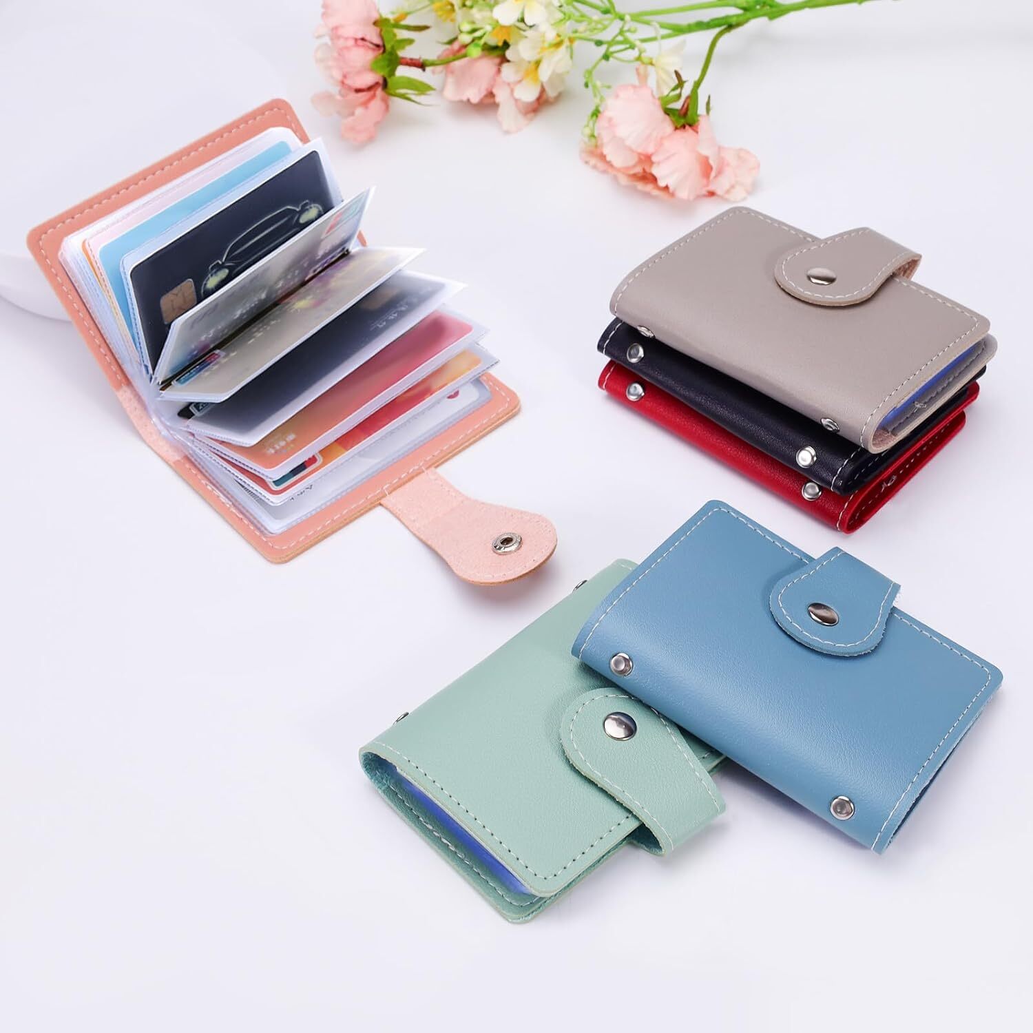 RFID Blocking ID Credit Card Holder 26 Cards Slim PU Leather Pocker Case Wallet