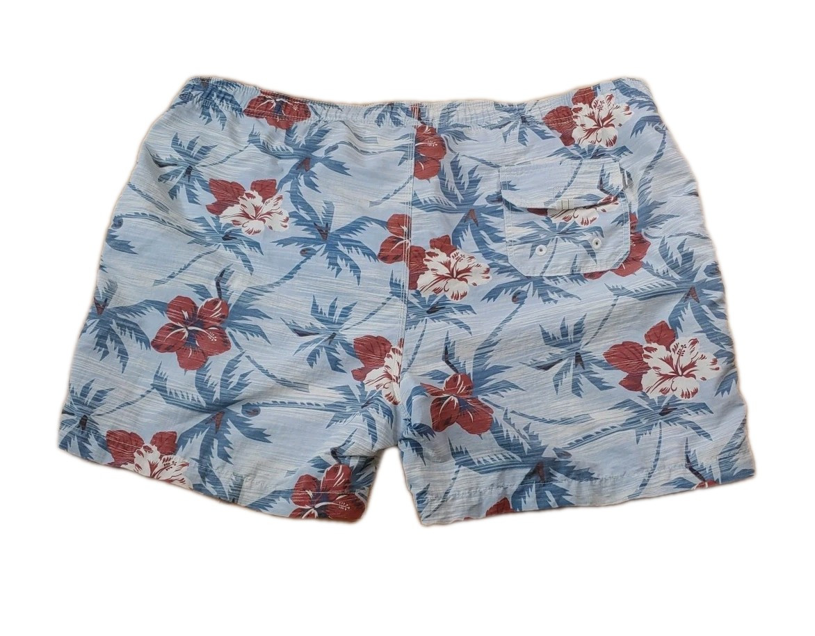 Tommy Bahama Relax Swim Trucks Shorts Sz XXL Blue Floral Hawaiian Tropical Beach