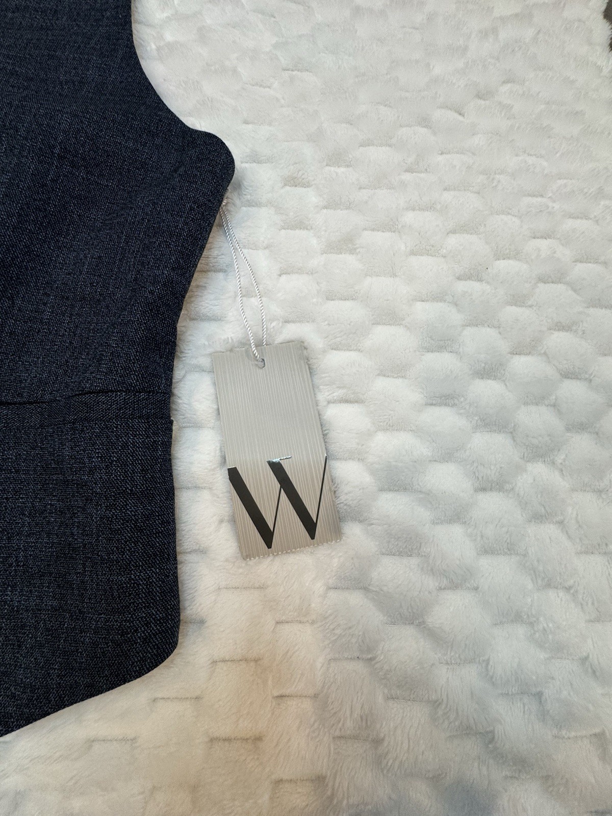 Women’s Blue Solid Formal Vest Waistcoat, Size S, 5-Button Back Adjuster