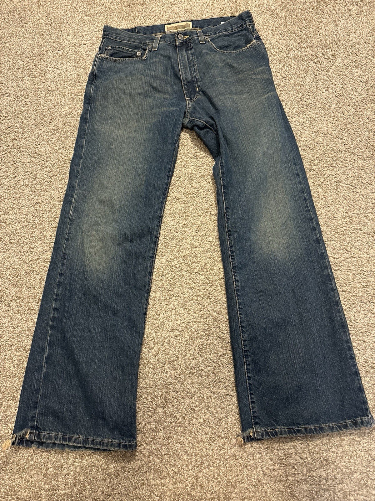 Y2K hollister men’s blue classic Relaxed straight jeans skater grunge 32×32