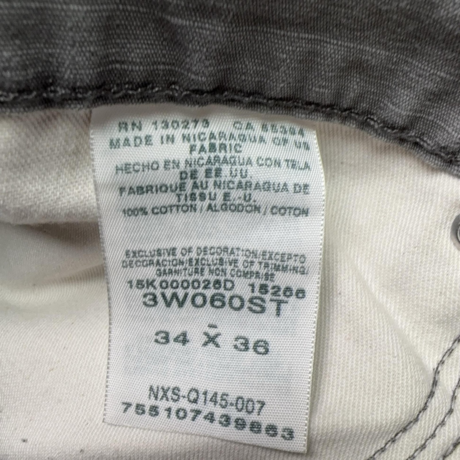Wrangler Riggs Pants Mens 34×36 Gray Carpenter RIGGS Workwear Canvas Pockets