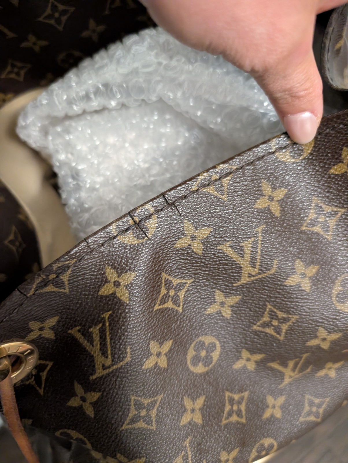 Louis Vuitton Monogram Large Shoulder Bag Brown Braided Handle Detachable Strap