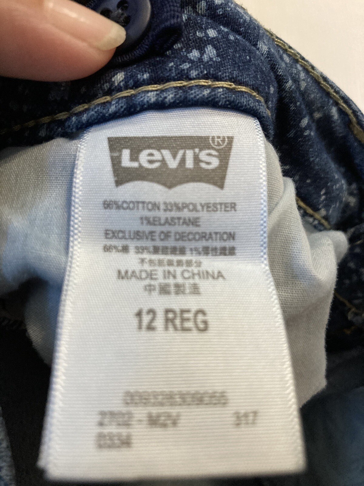 Levi girls size 12 reg 710 super skinny jeans