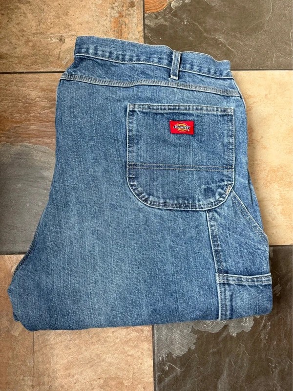 Men’s Dickies Jeans Carpenter Blue Medium Wash Waist 48 Length 32